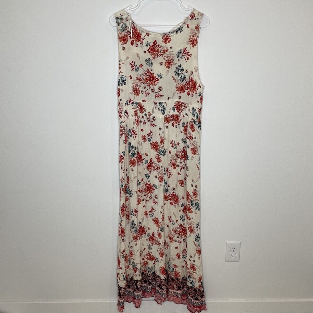 Knox Rose Womens Floral Dress sz XXL 4 Button Maxi Sleeveless - Picture 6 of 10